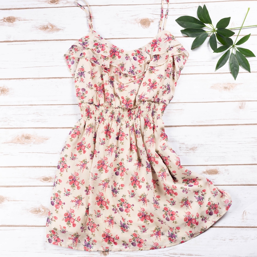 Cream Flower Dress